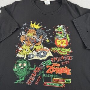 Rob Zombie T-Shirt Freaks On Parade Tour 2022 Mudvayne Static-X Mens XL
